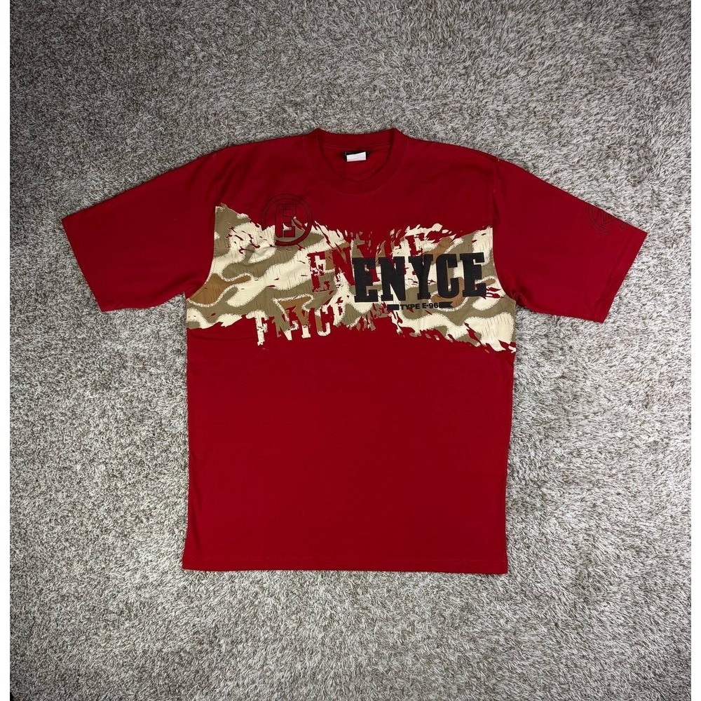 Vintage 90s-00s ENYCE XXL Made In Canada Graphic Big Logo Hip Hop Tee RARE